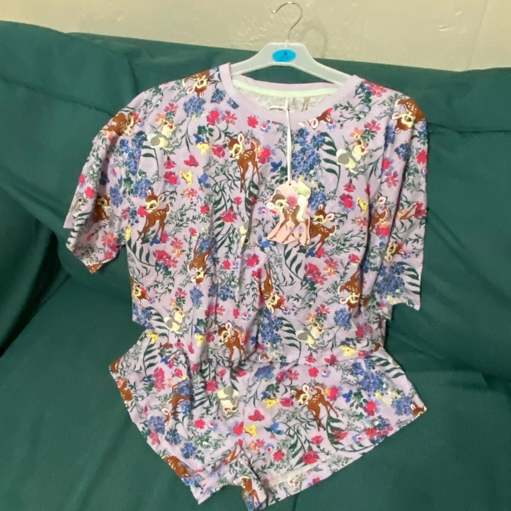 Disney Bambi shortie pajama set new sz S
